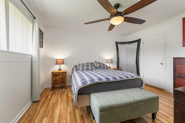 521 NE Dinner, Dinner, Palm Bay, FL 32907 - bedroom with light wood-type flooring and a ceiling fan