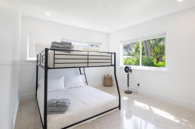 121 SE 7th St, Pompano Beach, FL 33060 - bedroom featuring speckled floor and recessed lighting