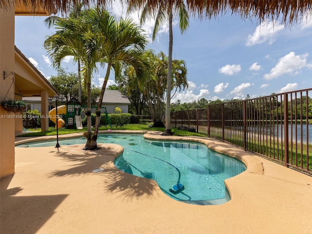 3043 Lakewood Dr, Weston, FL 33332 - view of swimming pool with a patio
