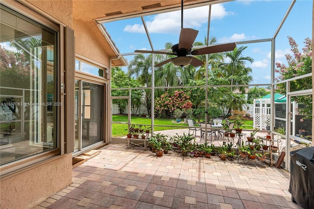 1907 NW 137th Ter, Pembroke Pines, FL 33028 - sunroom / solarium with a ceiling fan