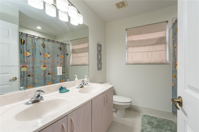 13850 NW 23rd St, Pembroke Pines, FL 33028 - full bathroom featuring tile patterned floors and double vanity