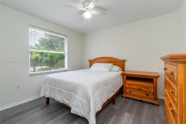 13850 NW 23rd St, Pembroke Pines, FL 33028 - bedroom featuring wood finished floors and ceiling fan