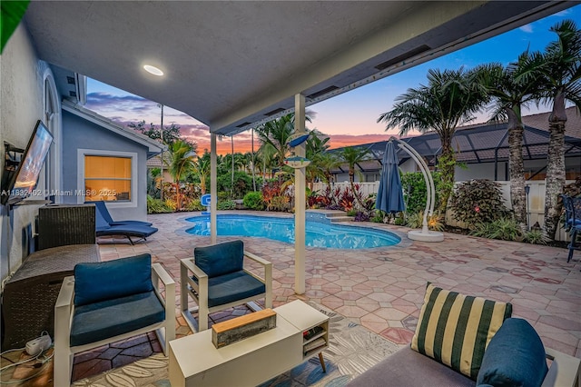 13850 NW 23rd St, Pembroke Pines, FL 33028 - view of pool featuring a patio area and a fenced backyard