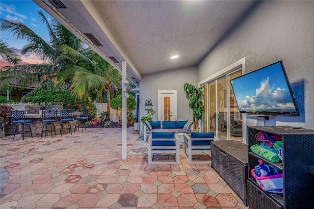 13850 NW 23rd St, Pembroke Pines, FL 33028 - view of patio / terrace with an outdoor hangout area