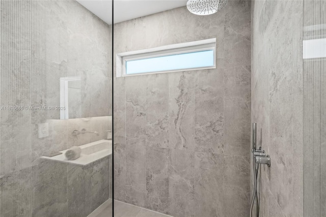 9033 Emerson Ave, Surfside, FL 33154 - full bath with tiled shower and plenty of natural light