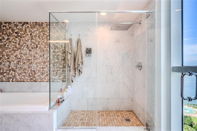244 Biscayne Blvd Unit 4803, Miami, FL 33132 - bathroom with tiled shower and a tub