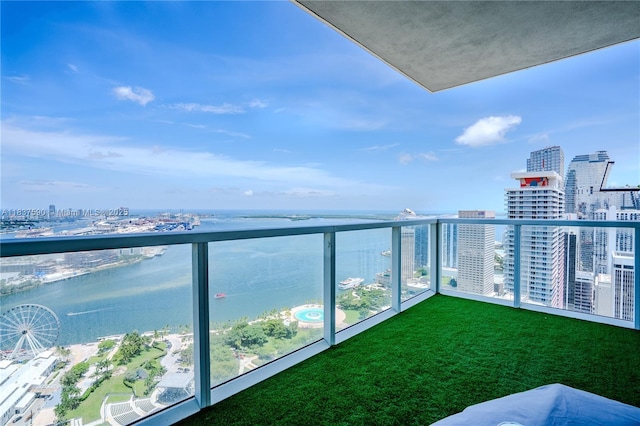 244 Biscayne Blvd Unit 4803, Miami, FL 33132 - balcony with a view of city and a water view
