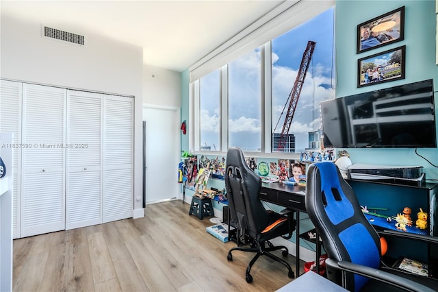 244 Biscayne Blvd Unit 4803, Miami, FL 33132 - home office with wood finished floors