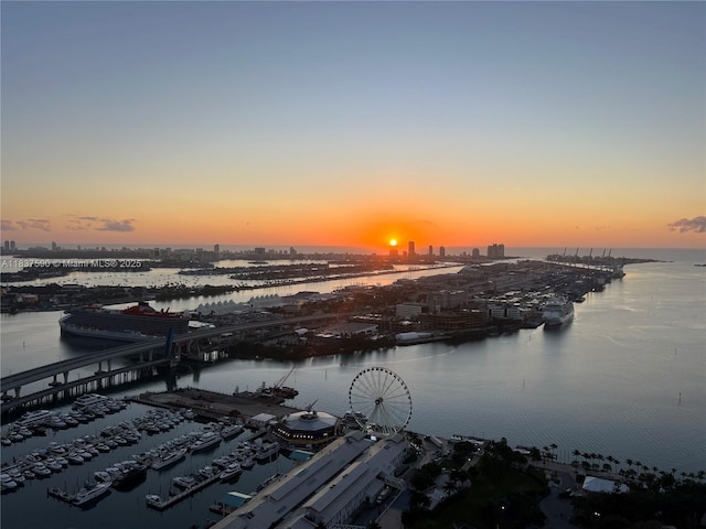 244 Biscayne Blvd Unit 4803, Miami, FL 33132 - water view featuring a notable bridge and a marina