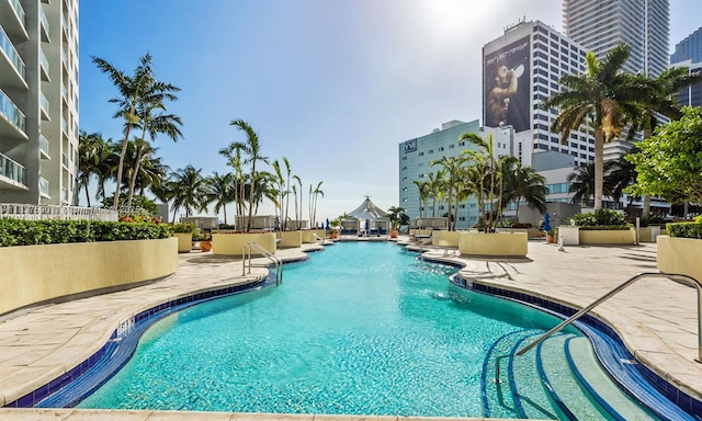 244 Biscayne Blvd Unit 4803, Miami, FL 33132 - community pool featuring a patio area