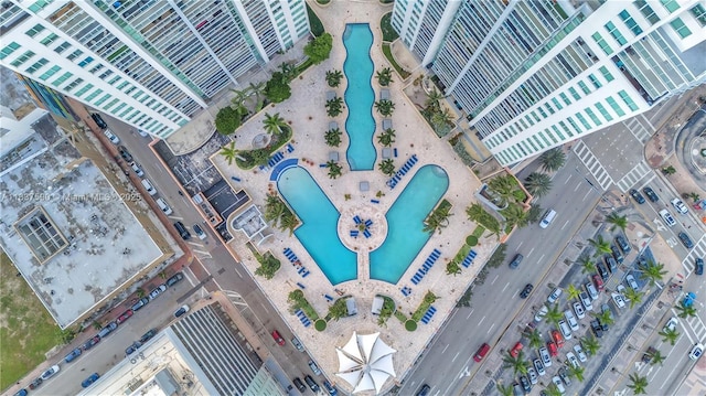 244 Biscayne Blvd Unit 4803, Miami, FL 33132 - aerial view of a pool