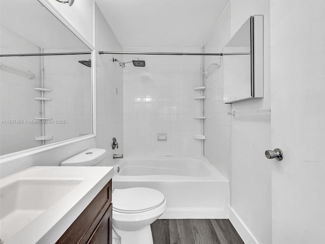 2071 Renaissance Blvd Unit 303, Miramar, FL 33025 - bathroom featuring vanity, wood finished floors, and shower / washtub combination