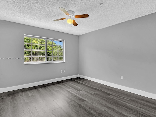 2071 Renaissance Blvd Unit 303, Miramar, FL 33025 - empty room featuring a ceiling fan, dark wood-style flooring, and a textured ceiling