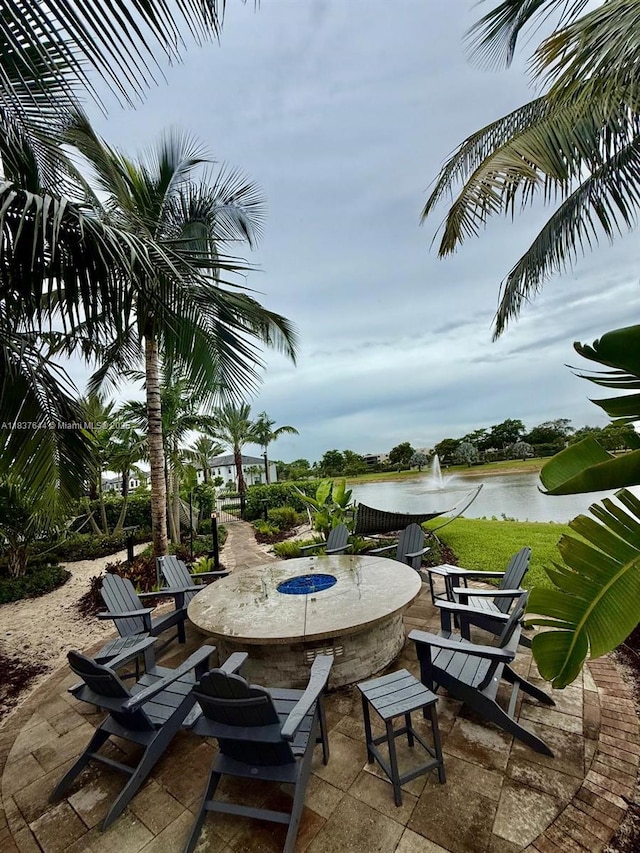 4468 Spruce Ln, Oakland Park, FL 33309 - view of patio / terrace featuring a water view