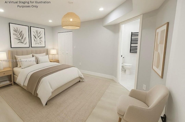 12239 NW 7th St, Miami, FL 33182 - bedroom featuring recessed lighting, ensuite bathroom, and a closet