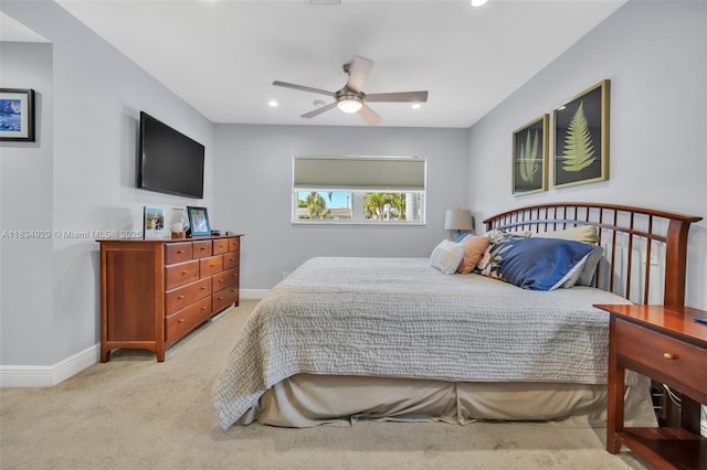 1533 Shenandoah St, Hollywood, FL 33020 - bedroom featuring carpet, recessed lighting, and ceiling fan