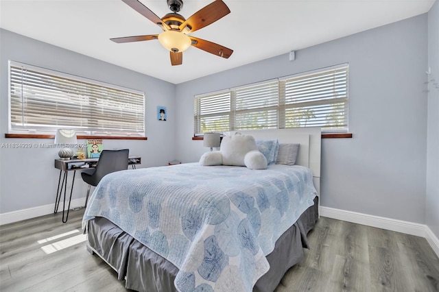 1533 Shenandoah St, Hollywood, FL 33020 - bedroom featuring wood finished floors and a ceiling fan