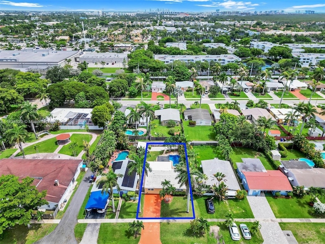 1533 Shenandoah St, Hollywood, FL 33020 - aerial view of property and surrounding area with property parcel outlined