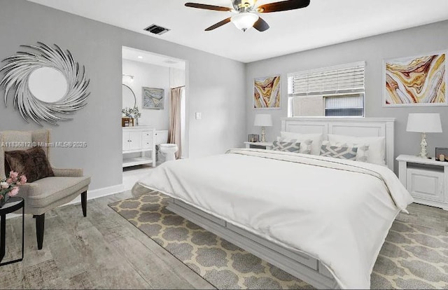 103 Lake Terry Dr, West Palm Beach, FL 33411 - bedroom with wood finished floors and a ceiling fan