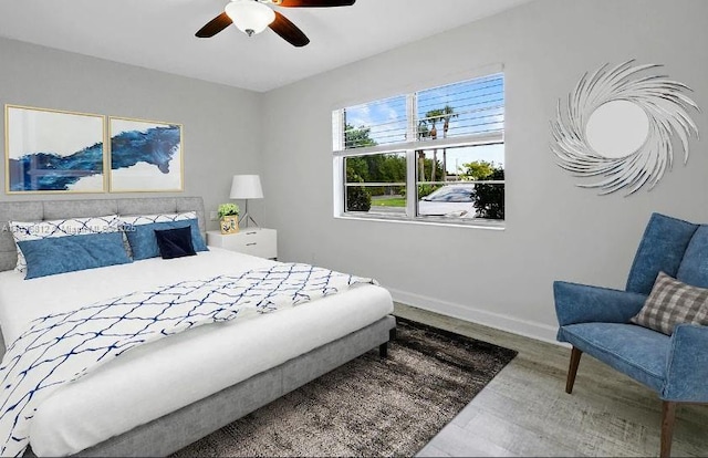 103 Lake Terry Dr, West Palm Beach, FL 33411 - bedroom with wood finished floors and ceiling fan