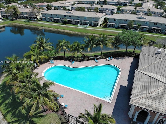 5963 Royal Way, Tamarac, FL 33321 - community pool featuring a water view and a patio