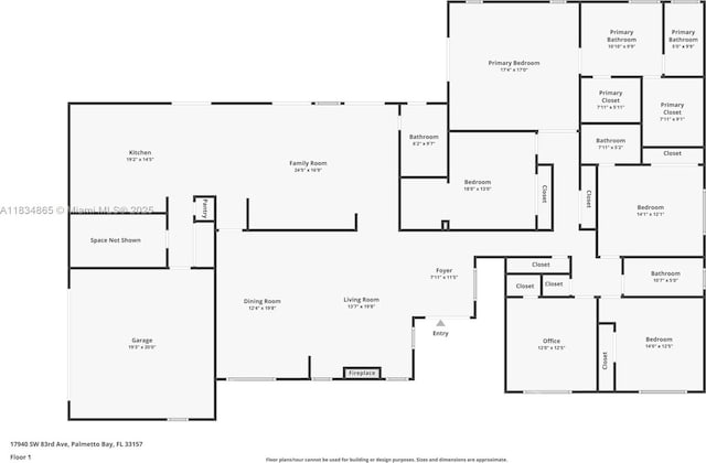 17940 SW 83rd Ave, Palmetto Bay, FL 33157 - view of home floor plan