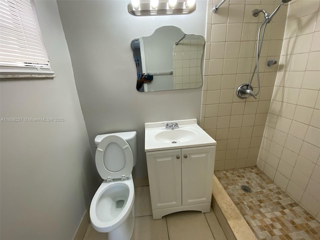7521 Indigo St, Miramar, FL 33023 - full bathroom with tiled shower, vanity, and tile patterned floors