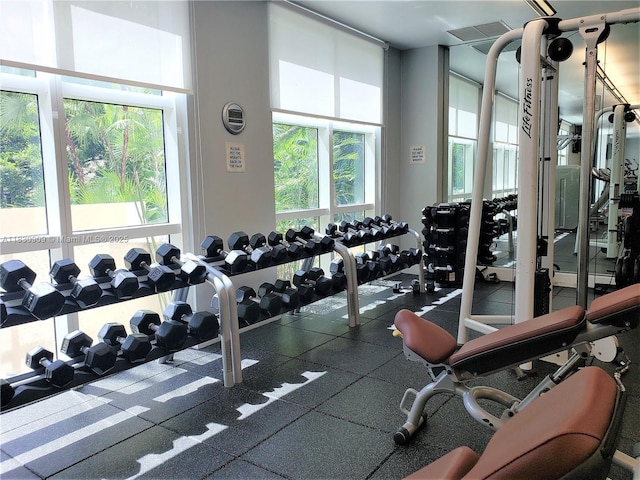 2000 N Bayshore Dr Unit 509, Miami, FL 33137 - exercise room with healthy amount of natural light