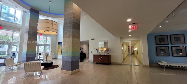 2000 N Bayshore Dr Unit 509, Miami, FL 33137 - lobby with a high ceiling and recessed lighting