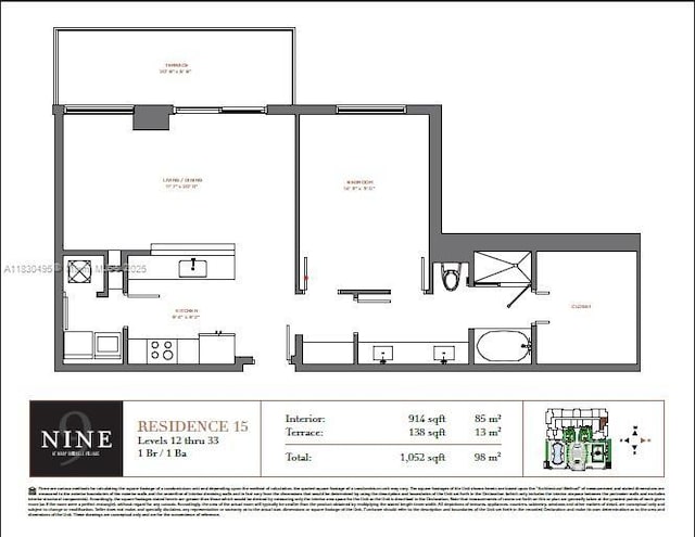 999 SW 1st Ave Unit 1615, Miami, FL 33130 - view of room layout