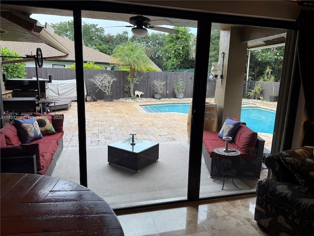 8878 SW 59th St, Cooper City, FL 33328 - entryway with a ceiling fan