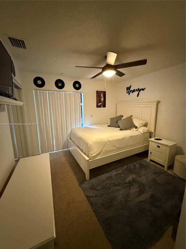 8878 SW 59th St, Cooper City, FL 33328 - bedroom with dark carpet and a ceiling fan
