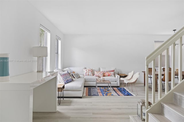 1249 Chenille Cir, Weston, FL 33327 - living area featuring stairway and wood finished floors