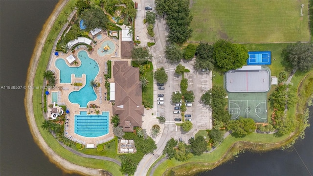 1249 Chenille Cir, Weston, FL 33327 - aerial view of property's location featuring a pool