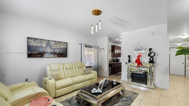 3109 NW 64th St, Miami, FL 33147 - living room featuring light tile patterned flooring and baseboards