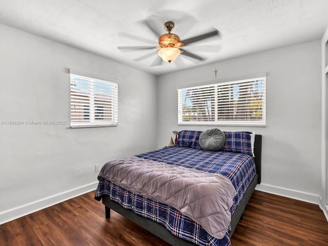 321 NW 93rd Ave, Pembroke Pines, FL 33024 - bedroom featuring wood finished floors and a ceiling fan