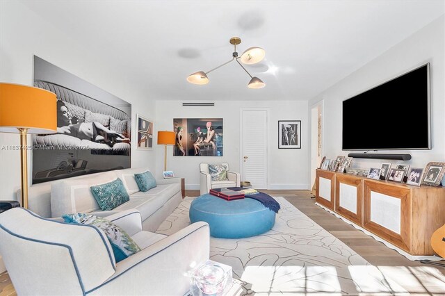 607 Melaleuca Ln, Miami, FL 33137 - living room featuring wood finished floors