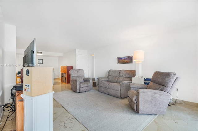 1201 S Ocean Dr Unit 410S, Hollywood, FL 33019 - living area with light marble finish floors