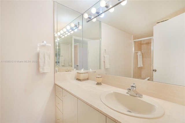 1201 S Ocean Dr Unit 410S, Hollywood, FL 33019 - full bathroom with vanity and a shower with shower door