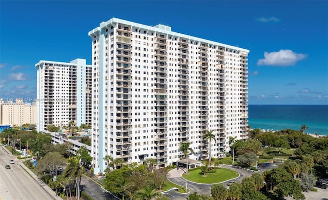 1201 S Ocean Dr Unit 410S, Hollywood, FL 33019 - view of apartment building / complex with a water view and a city view