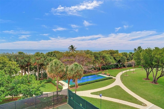 1201 S Ocean Dr Unit 410S, Hollywood, FL 33019 - view of community with a yard and a water view