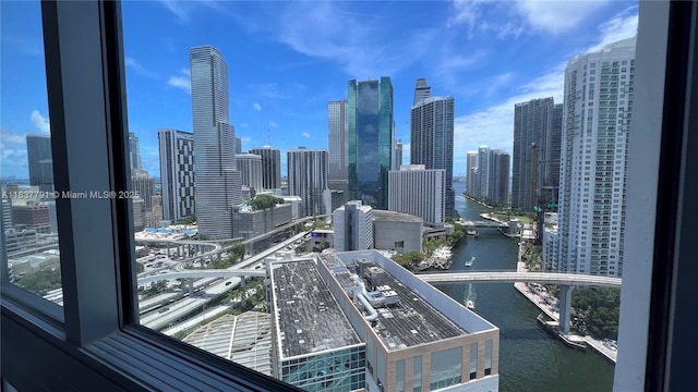 350 S Miami Ave Unit 2401, Miami, FL 33130 - skyline view with a nearby body of water and a notable bridge