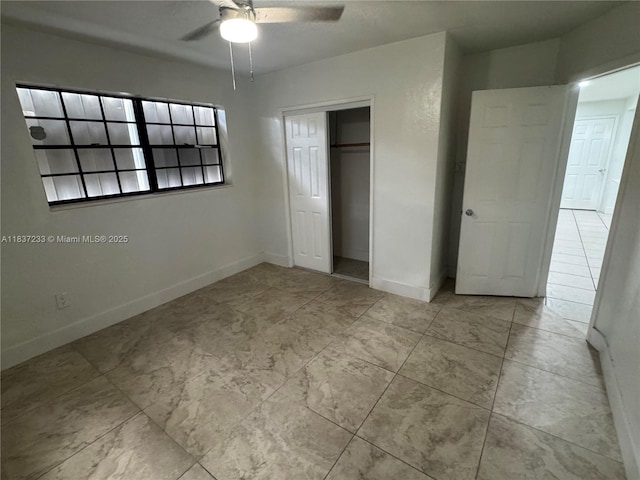 2855 SW 10th St, Fort Lauderdale, FL 33312 - unfurnished bedroom with a closet and a ceiling fan