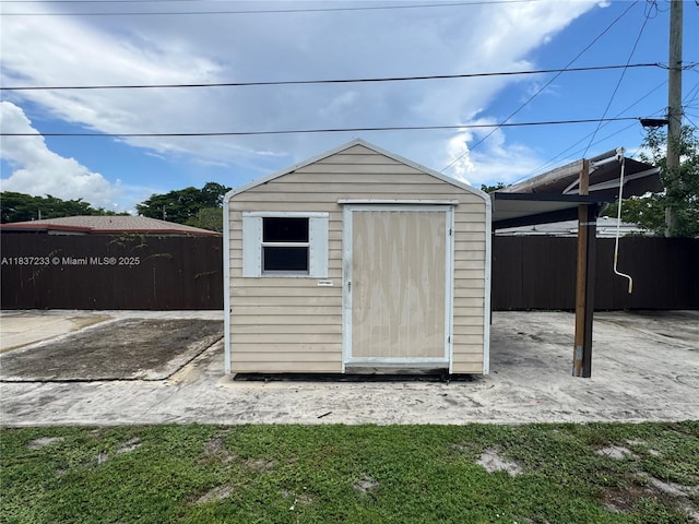 2855 SW 10th St, Fort Lauderdale, FL 33312 - view of shed with a fenced backyard