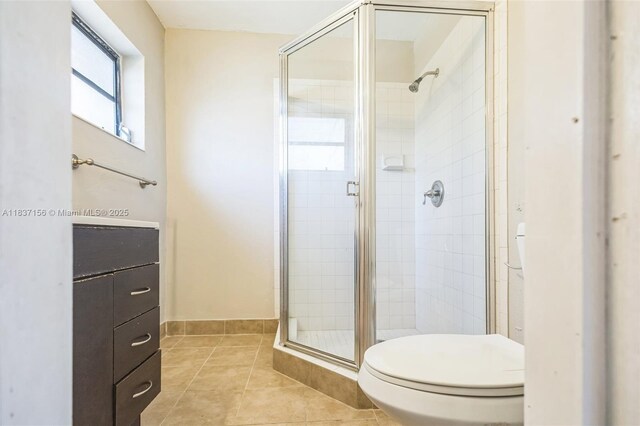 5640 NW 13th Ct, Lauderhill, FL 33313 - full bathroom with a shower stall, tile patterned flooring, and vanity