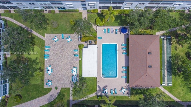 1501 S Ocean Blvd Unit 227, Lauderdale By The Sea, FL 33062 - aerial view of property and surrounding area with a pool