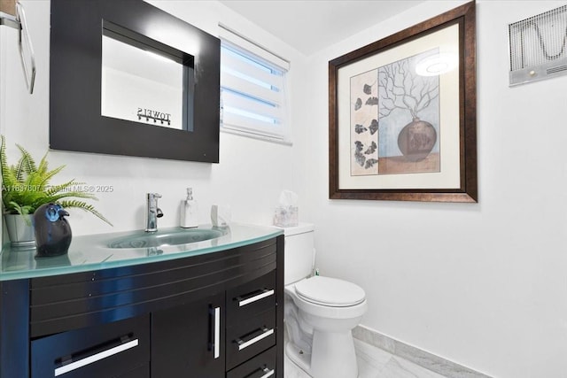 1501 S Ocean Blvd Unit 227, Lauderdale By The Sea, FL 33062 - bathroom featuring vanity and marble look tiles