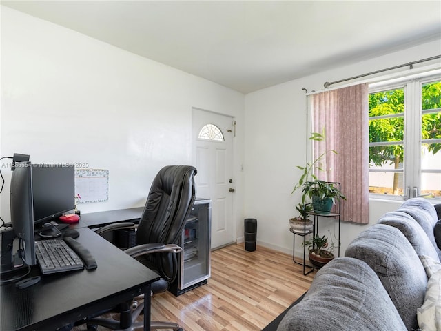6530 Tyler St, Hollywood, FL 33024 - office featuring light wood-type flooring and baseboards