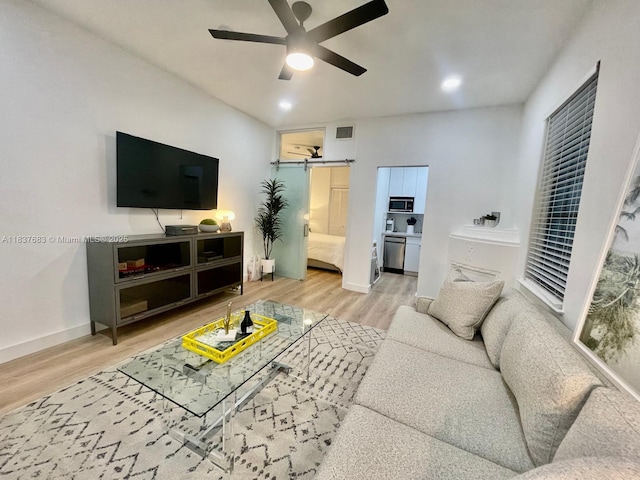 936 Pennsylvania Ave Unit 101, Miami Beach, FL 33139 - living room featuring ceiling fan and wood finished floors
