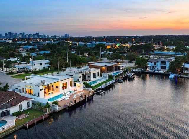 2225 NE 19th St, Fort Lauderdale, FL 33305 - aerial view at dusk of a water view